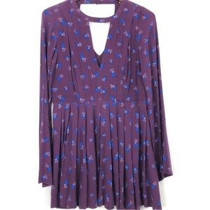 Free People Tegan Plum Mini Dress